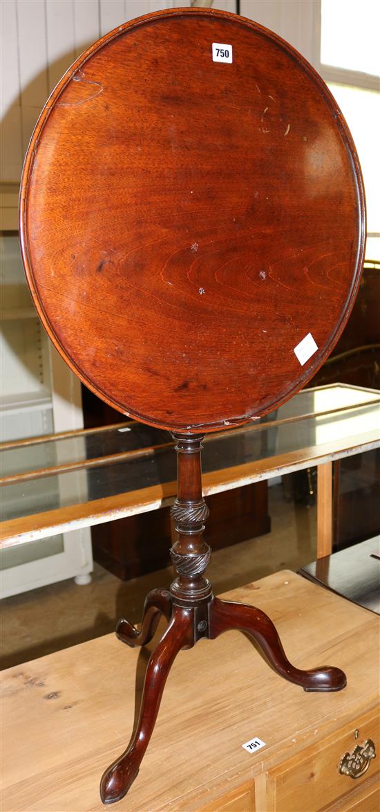 George III style mahogany dish topped wine table